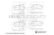 Sada brzdových destiček, kotoučová brzda BLUE PRINT ADBP420107