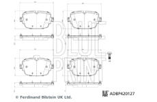 Sada brzdových destiček, kotoučová brzda BLUE PRINT ADBP420127