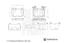 Sada brzdových destiček, kotoučová brzda BLUE PRINT ADBP420144