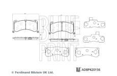 Sada brzdových platničiek kotúčovej brzdy BLUE PRINT ADBP420156