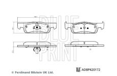 Sada brzdových destiček, kotoučová brzda BLUE PRINT ADBP420172