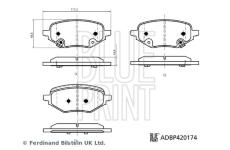Sada brzdových destiček, kotoučová brzda BLUE PRINT ADBP420174