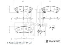 Sada brzdových destiček, kotoučová brzda BLUE PRINT ADBP420176