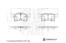 Sada brzdových destiček, kotoučová brzda BLUE PRINT ADBP420179