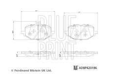 Sada brzdových destiček, kotoučová brzda BLUE PRINT ADBP420186