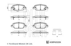 Sada brzdových destiček, kotoučová brzda BLUE PRINT ADBP420206