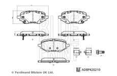 Sada brzdových destiček, kotoučová brzda BLUE PRINT ADBP420210