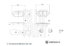Sada brzdových destiček, kotoučová brzda BLUE PRINT ADBP420214