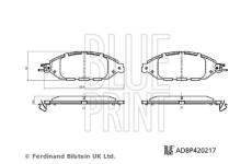 Sada brzdových destiček, kotoučová brzda BLUE PRINT ADBP420217