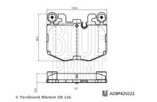 Sada brzdových destiček, kotoučová brzda BLUE PRINT ADBP420222