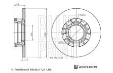 Brzdový kotouč BLUE PRINT ADBP430019