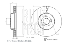 Brzdový kotouč BLUE PRINT ADBP430088