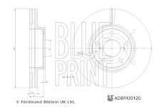 Brzdový kotouč BLUE PRINT ADBP430120