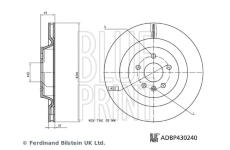 Brzdový kotouč BLUE PRINT ADBP430240