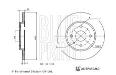 Brzdový kotúč BLUE PRINT ADBP430260