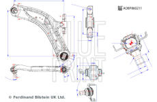 Ridici paka, zaveseni kol BLUE PRINT ADBP860211