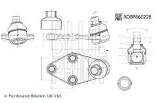 Podpora-/ Kloub BLUE PRINT ADBP860228