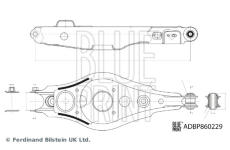 Ridici paka, zaveseni kol BLUE PRINT ADBP860229