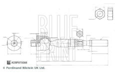 Axiální kloub, příčné táhlo řízení BLUE PRINT ADBP870088