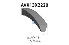 sada klínového řemenu DT Spare Parts 2.15377SP