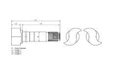 Brzdový hřídel, bubnová brzda DT Spare Parts 4.64846