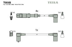 Sada kabelů pro zapalování TESLA T069B