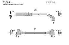 Sada zapaľovacích káblov TESLA T209P