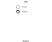 Filtr pevnych castic, vyfukovy system FA1 MD000527