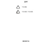 Filtr pevnych castic, vyfukovy system FA1 MD000755