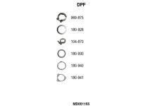 Filtr pevnych castic, vyfukovy system FA1 MD001165