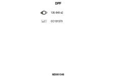 Filtr pevnych castic, vyfukovy system FA1 MD001548