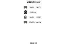 Stredný tlmič výfuku FA1 MD001573