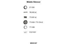 Stredni tlumic vyfuku FA1 MD001827