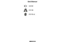 Koncový tlmič výfuku FA1 MD001918