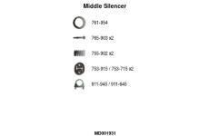 Stredni tlumic vyfuku FA1 MD001931