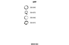 Filtr pevnych castic, vyfukovy system FA1 MD001964