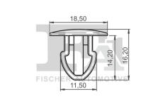 Klip, ozdobna / ochranna lista FA1 11-10008.5