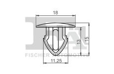 Klip, ozdobna / ochranna lista FA1 11-40137.5