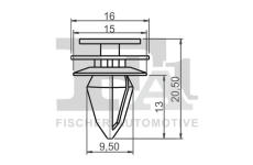 Klip, ozdobna / ochranna lista FA1 25-40007.5