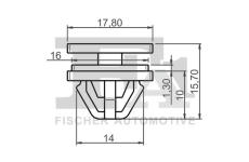 Príchytka ozdobnej/ochran. liżty FA1 89-40009.5