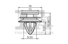 Klip, ozdobna / ochranna lista FA1 89-40016.5