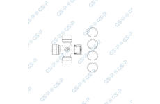 Kloub, kloubový hřídel GSP UJ900106