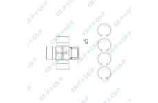 Kloub, kloubový hřídel GSP UJ900114