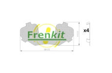 Protihluková folie, brzdové oblożení (posunovací deska) FRENKIT 940025
