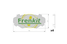 Fólia proti pískaniu, brzdové oblożenie(nosná platňa) FRENKIT 940027