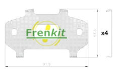 Protihluková folie, brzdové oblożení (posunovací deska) FRENKIT 940146