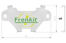 Protihluková folie, brzdové oblożení (posunovací deska) FRENKIT 940311