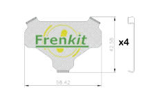 Protihluková folie, brzdové oblożení (posunovací deska) FRENKIT 940316