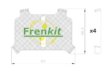 Protihluková folie, brzdové oblożení (posunovací deska) FRENKIT 940327