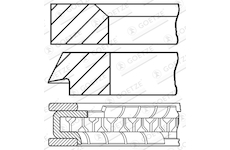 Sada pístních kroužků GOETZE ENGINE 08-334300-00
